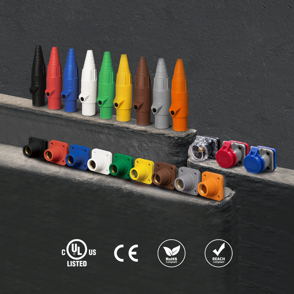 KUPO Power K-LOK 400A single-pole cam-type connector - Camlok-style high-current feeder connection for industrial power distribution